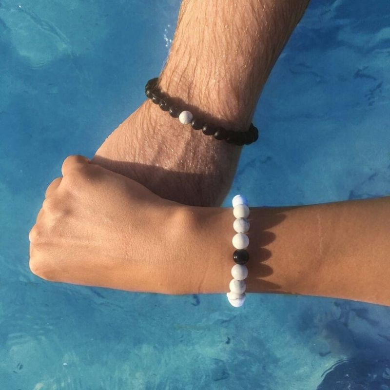 Beaded Long Distance Relationship Bracelets by Believe London Co