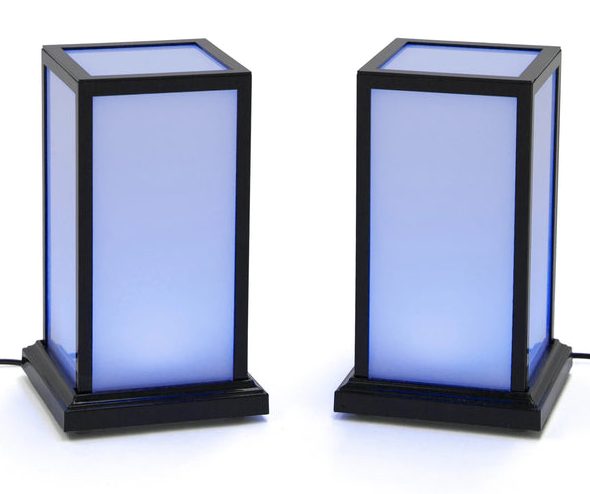 modern design long distance touch lamp by filimin lit up with blue color code